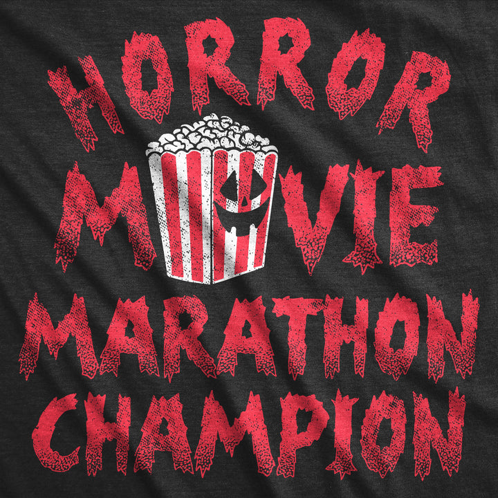 Horror Movie Marathon Champion Men's T Shirt