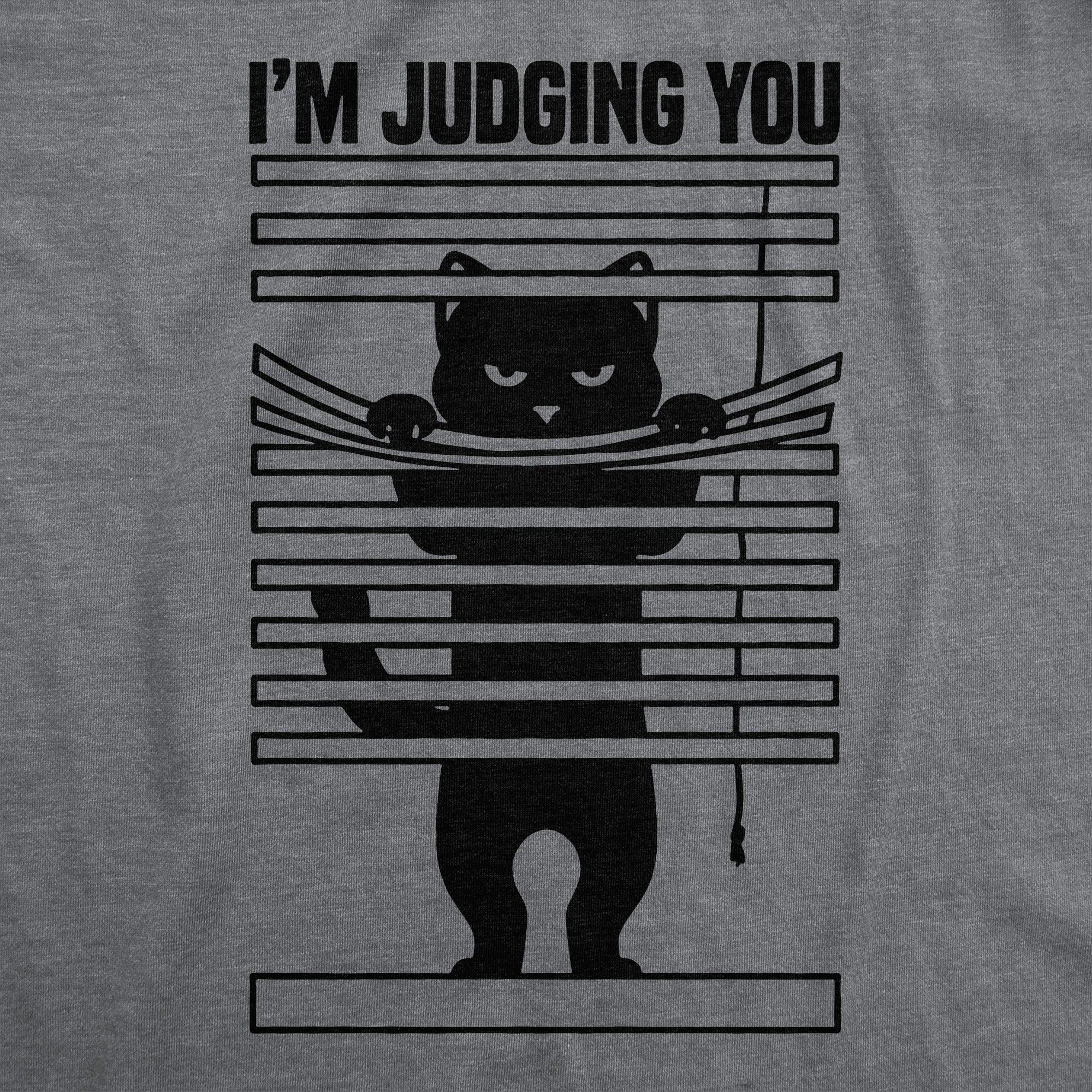 Funny Dark Heather Grey - Im Judging You Im Judging You Womens T Shirt Nerdy cat sarcastic Tee