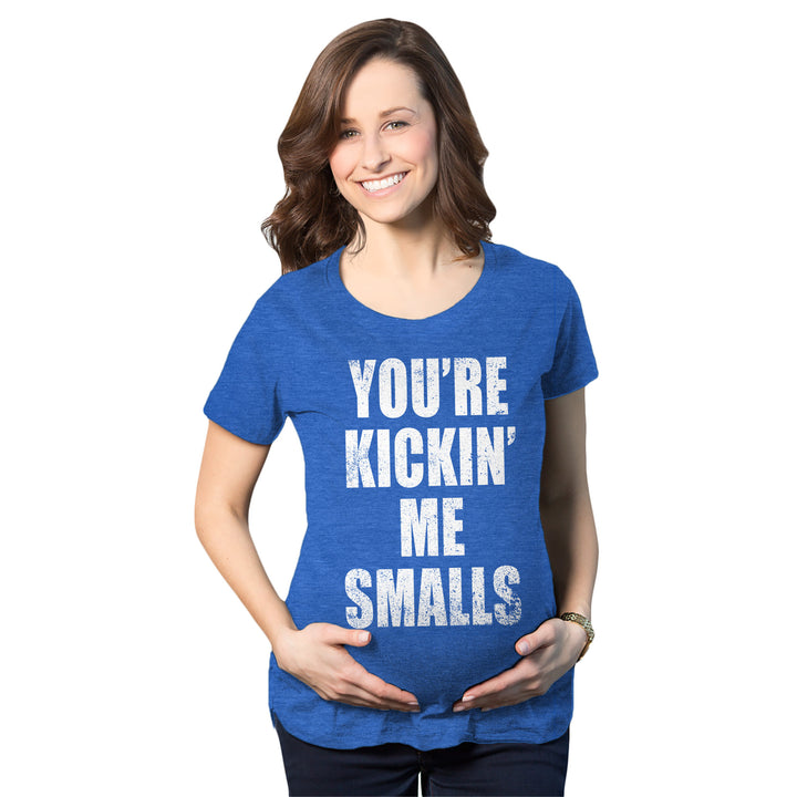 Funny Heather Royal Kickin’ Me Smalls Maternity T Shirt Nerdy TV & Movies Baseball Tee