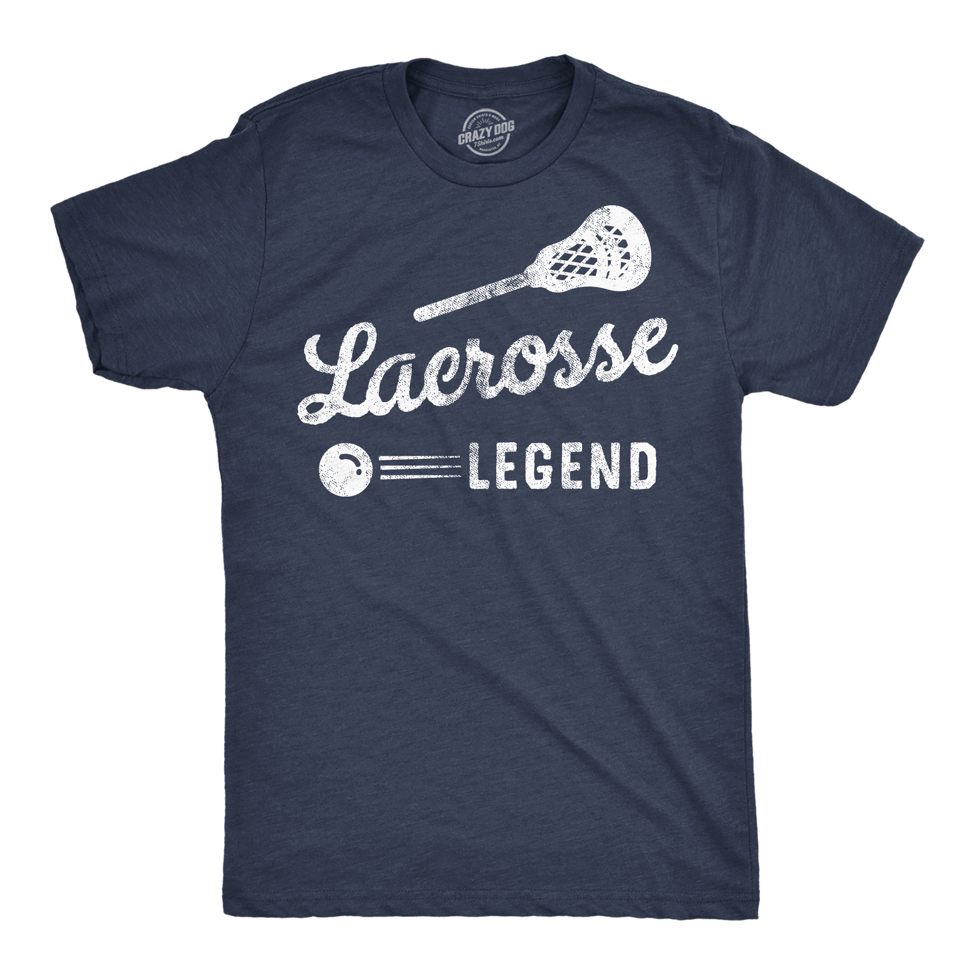 Funny Heather Navy - Lacrosse Legend Lacrosse Legend Mens T Shirt Nerdy Sarcastic Tee