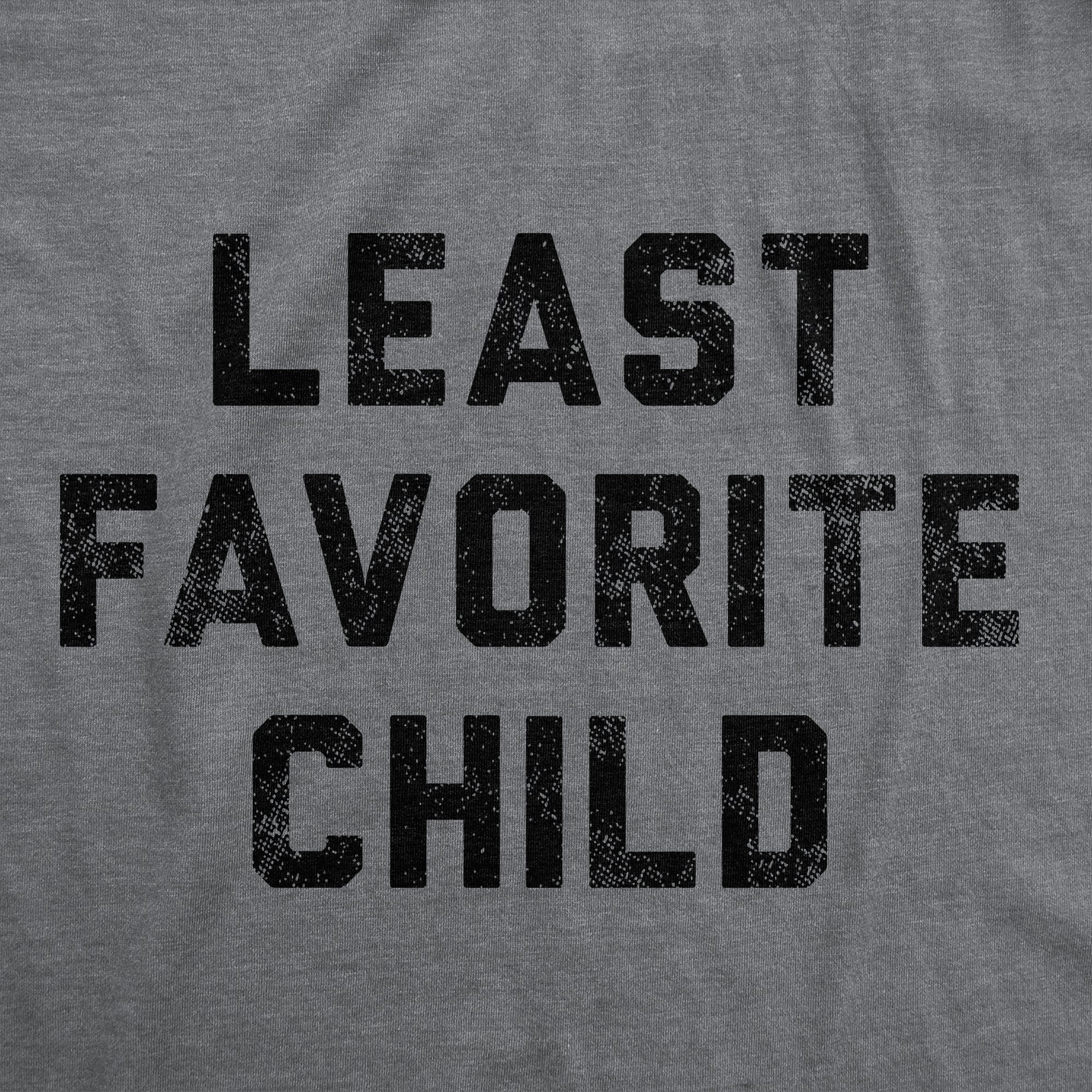 Funny Dark Heather Grey - Least Favorite Child Least Favorite Child Womens T Shirt Nerdy sarcastic Tee