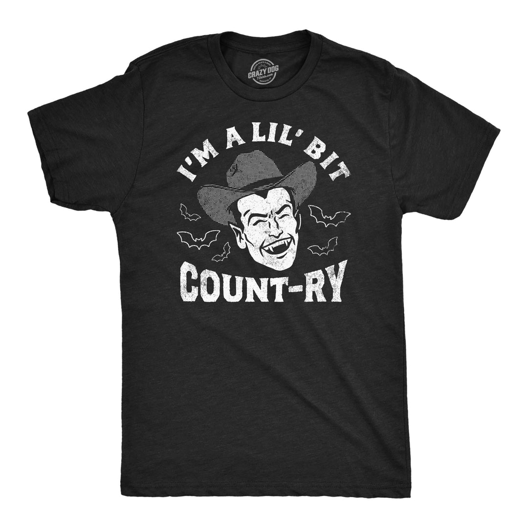 Funny Heather Black - Lil Bit County Ry Im A Lil Bit Count Ry Mens T Shirt Nerdy Halloween sarcastic Tee