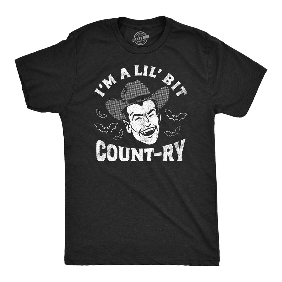 Funny Heather Black - Lil Bit County Ry Im A Lil Bit Count Ry Mens T Shirt Nerdy Halloween sarcastic Tee