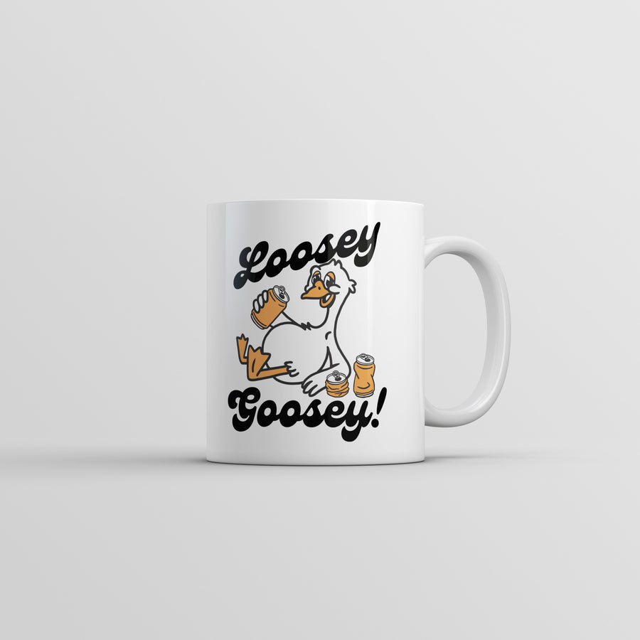 Funny White Loosey Goosey Coffee Mug Nerdy Drinking sarcastic Tee