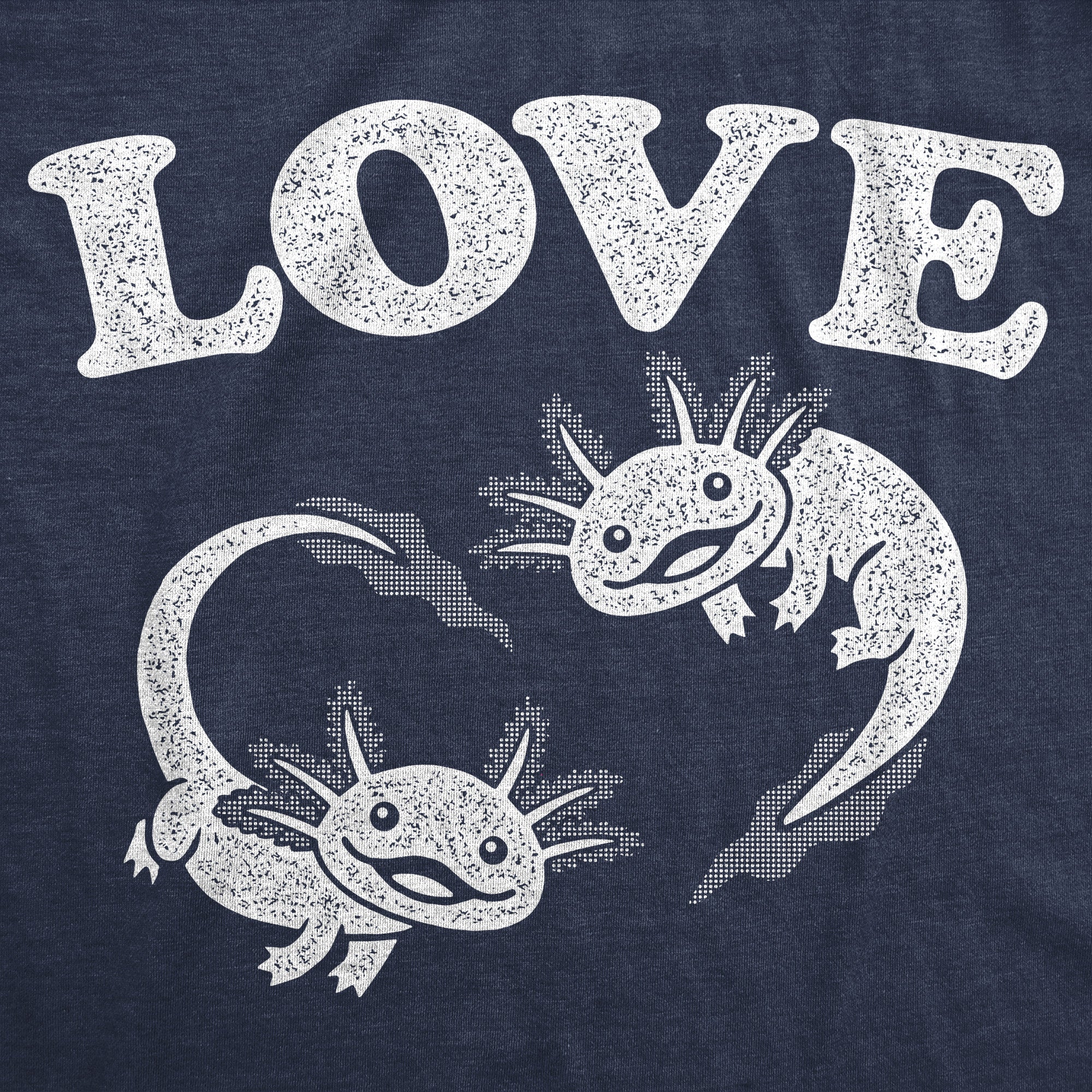 Funny Heather Navy - Love Axolotl Love Axolotl Womens T Shirt Nerdy animal Tee