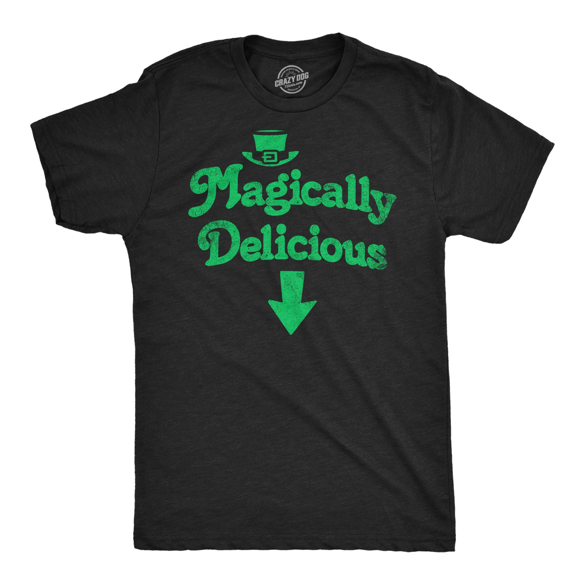 Funny Heather Black - Magically Delicious Arrow Magically Delicious Mens T Shirt Nerdy Saint Patrick's Day Sarcastic Tee
