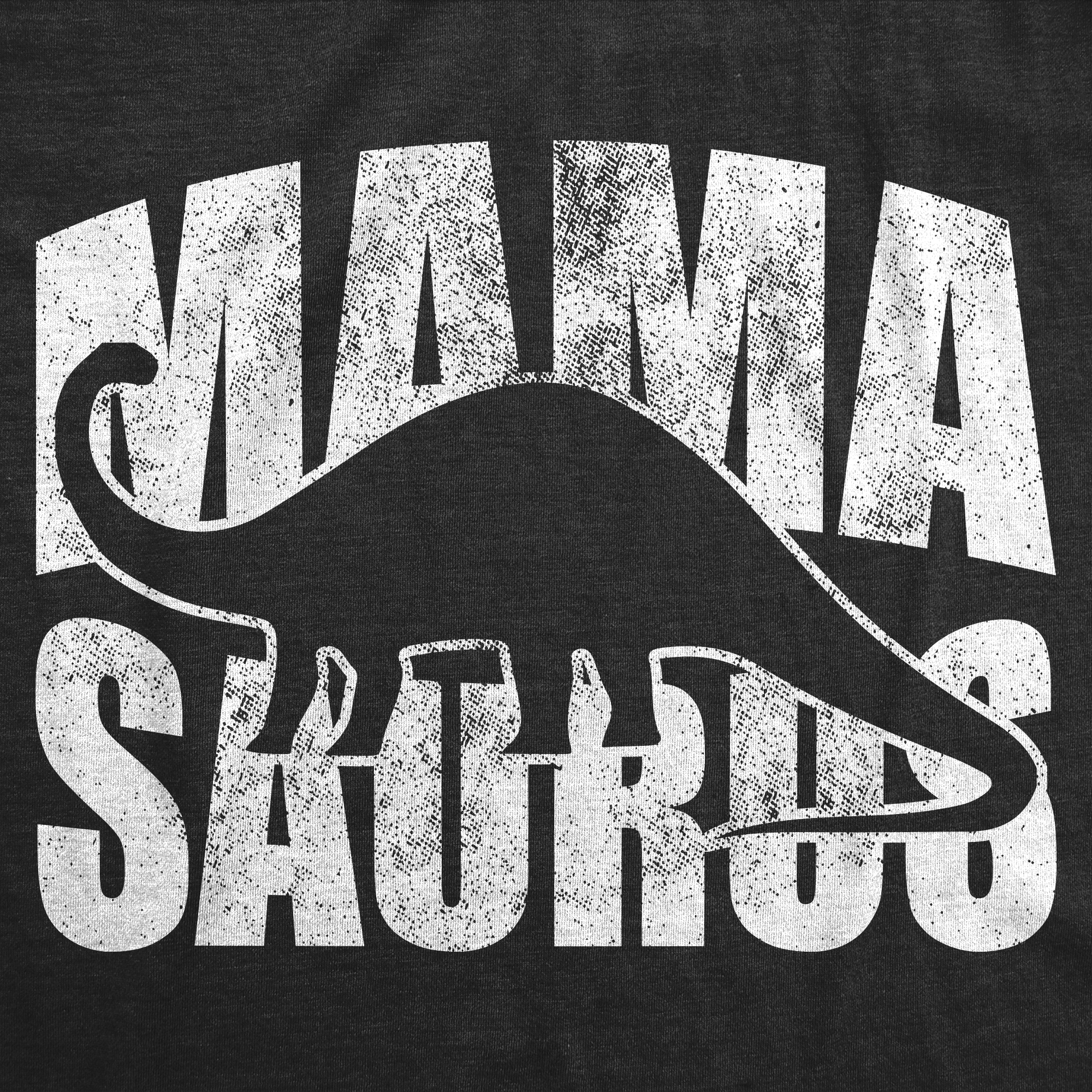 Funny Heather Black - Mamasaurus Silhouette Mamasaurus Silhouette Womens T Shirt Nerdy Mother's Day Dinosaur Tee