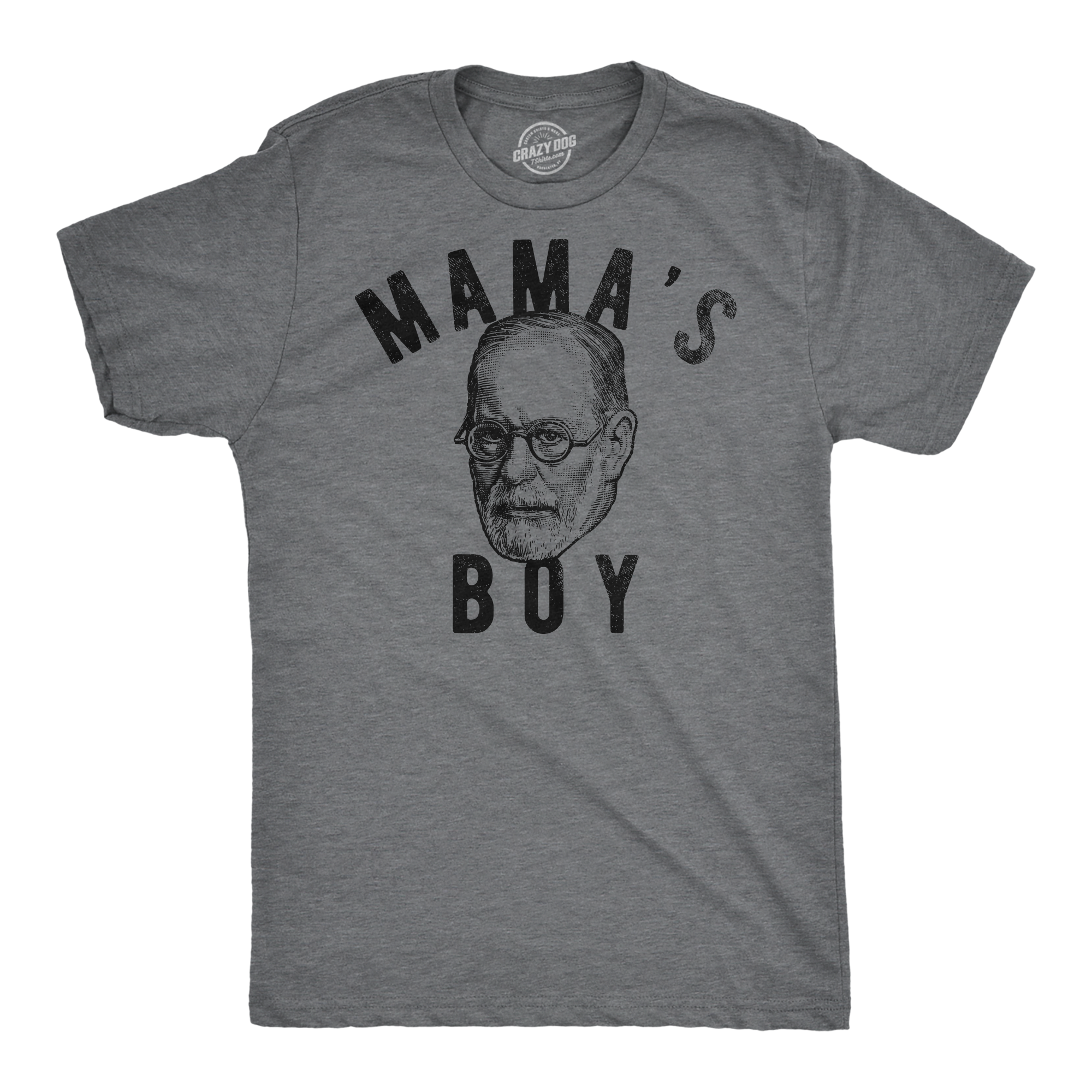 Funny Dark Heather Grey - Mamas Boy Frued Mamas Boy Frued Mens T Shirt Nerdy sarcastic Tee