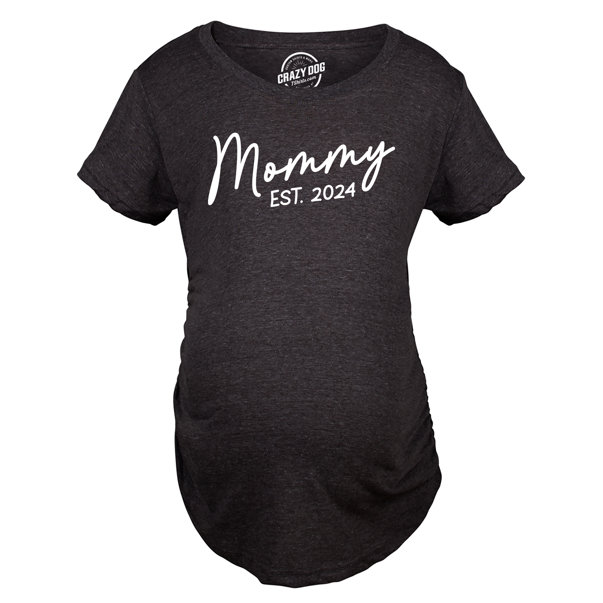 Funny Heather Black - Mommy Est 2024 Mommy Est 2024 Maternity T Shirt Nerdy sarcastic Tee