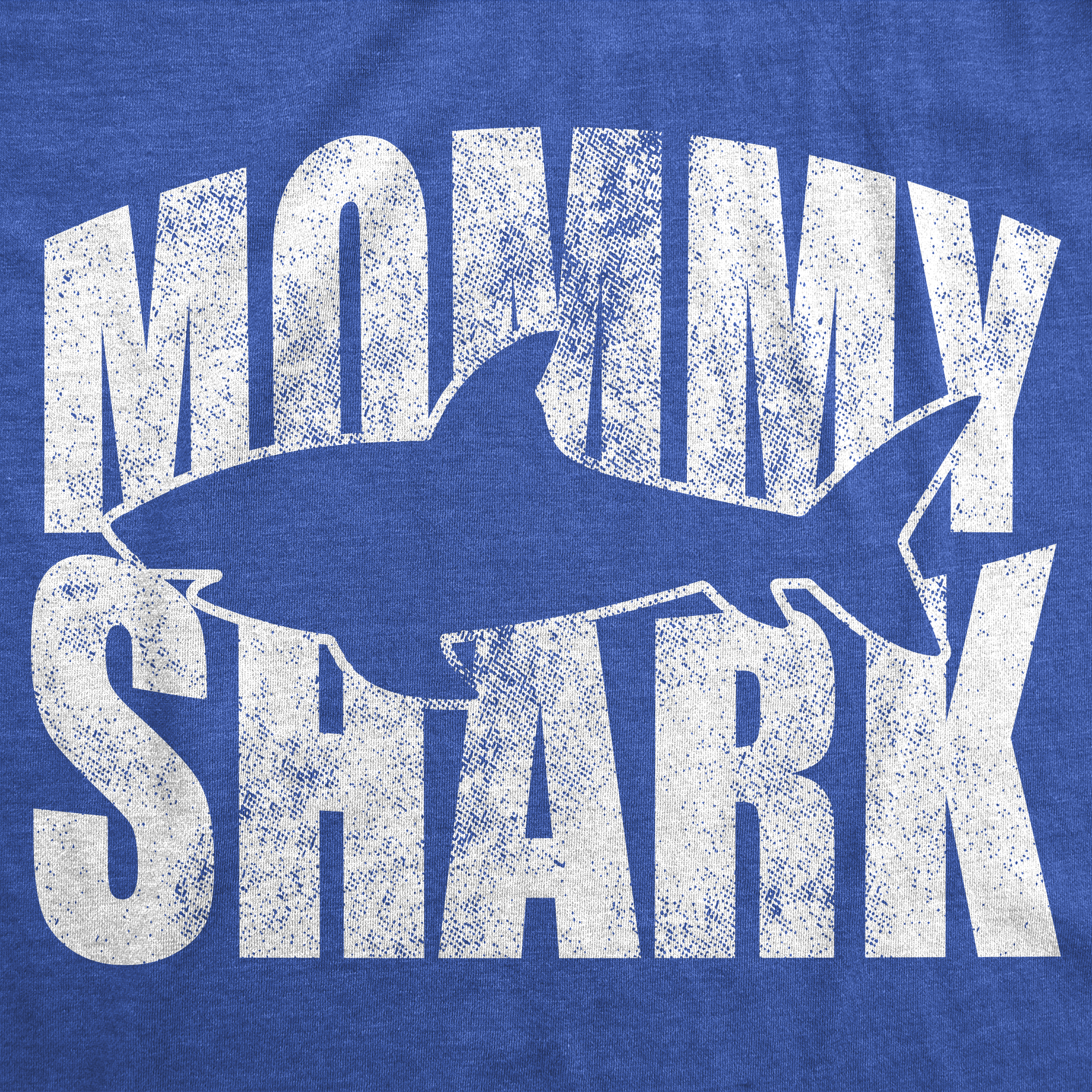 Funny Heather Royal - Mommy Shark Silhouette Mommy Shark Silhouette Womens T Shirt Nerdy Mother's Day animal Tee