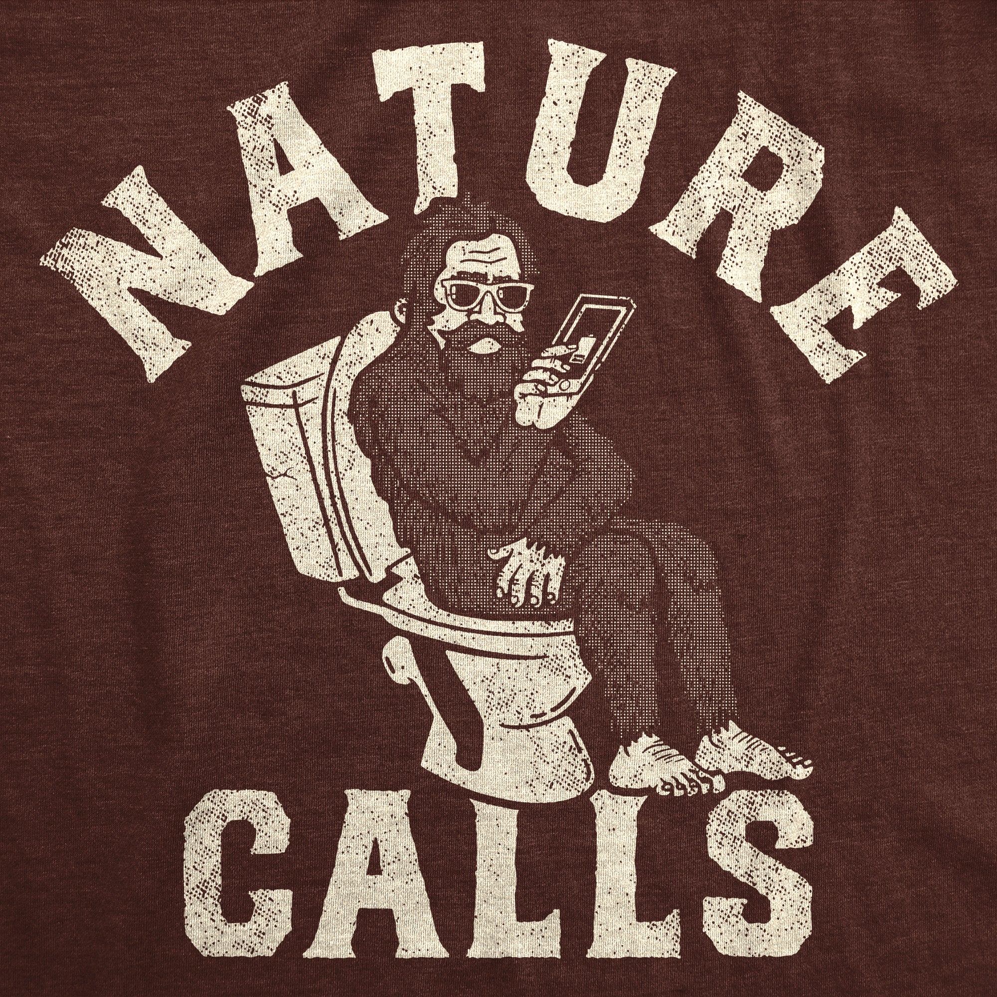 Funny Heather Brown - Nature Calls Nature Calls Mens T Shirt Nerdy Toilet sarcastic Tee
