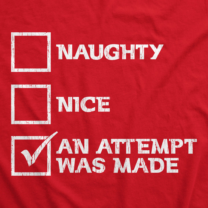 Naughty Nice An Attempt Was Made Hoodie