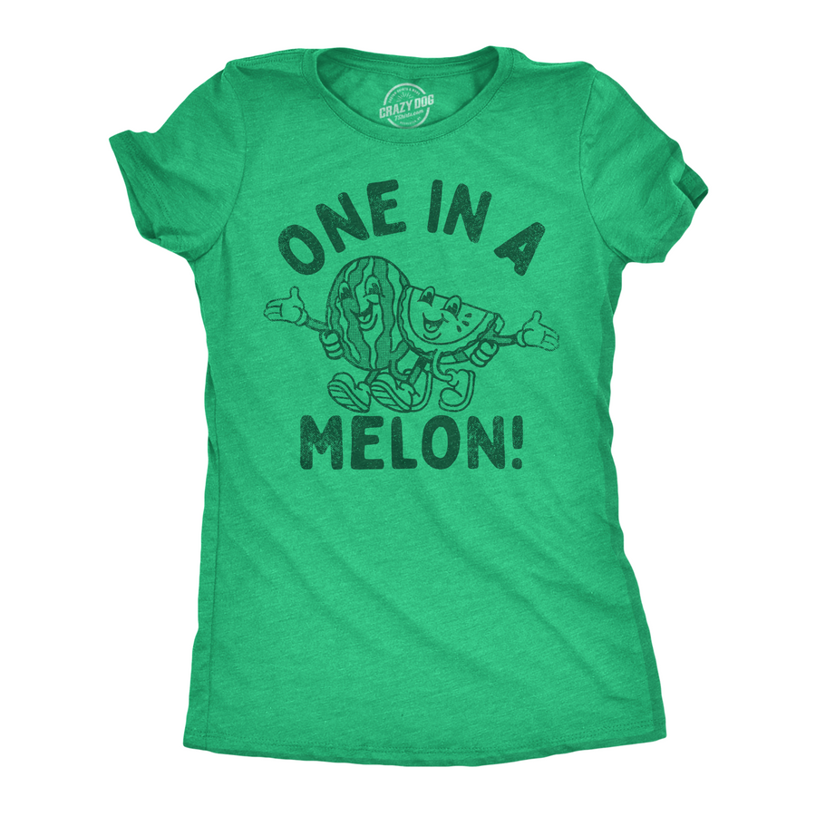 Funny Heather Green - One In A Melon One In A Melon Mens T Shirt Nerdy Food sarcastic Tee