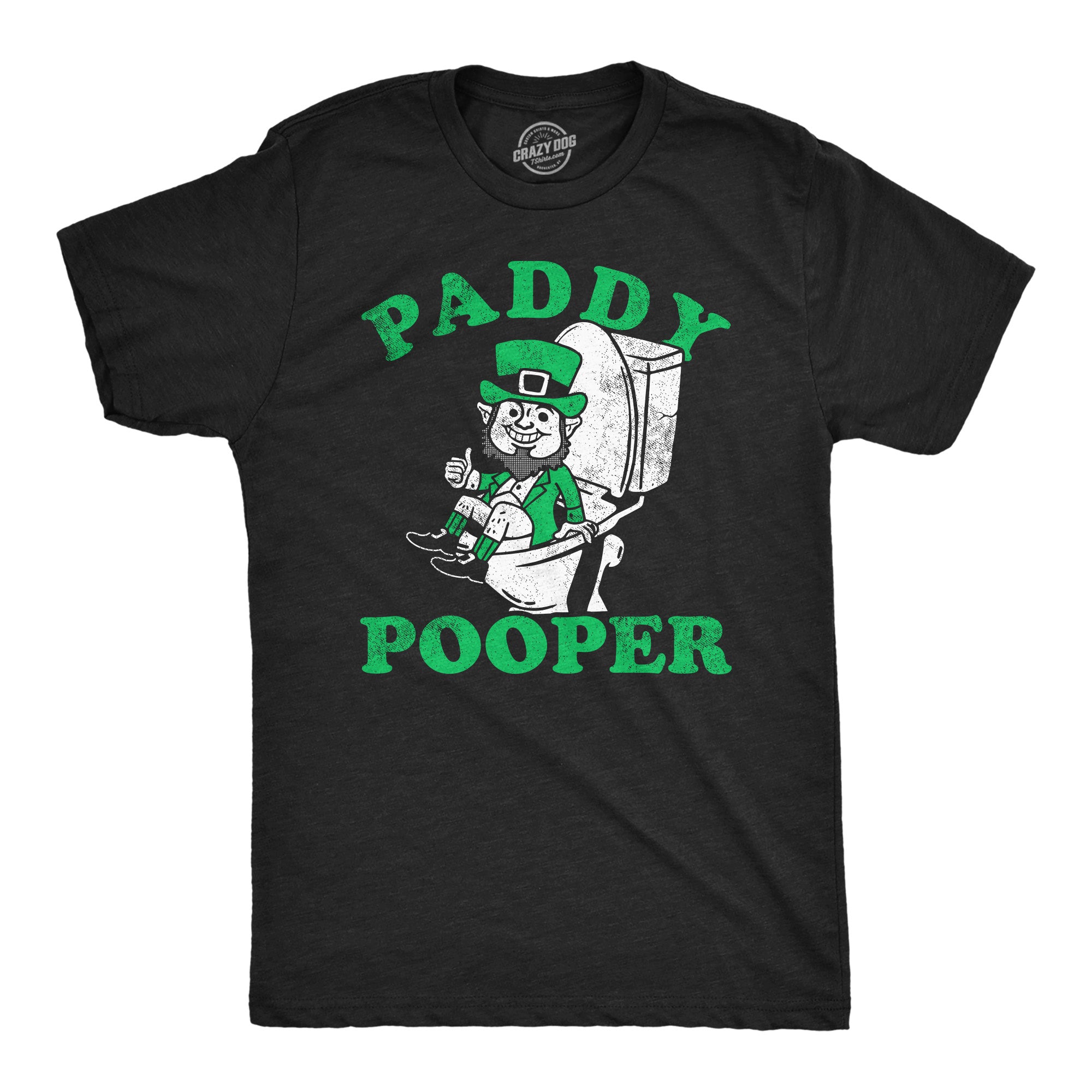 Funny Heather Black - Paddy Pooper Paddy Pooper Mens T Shirt Nerdy Saint Patrick's Day Sarcastic Tee