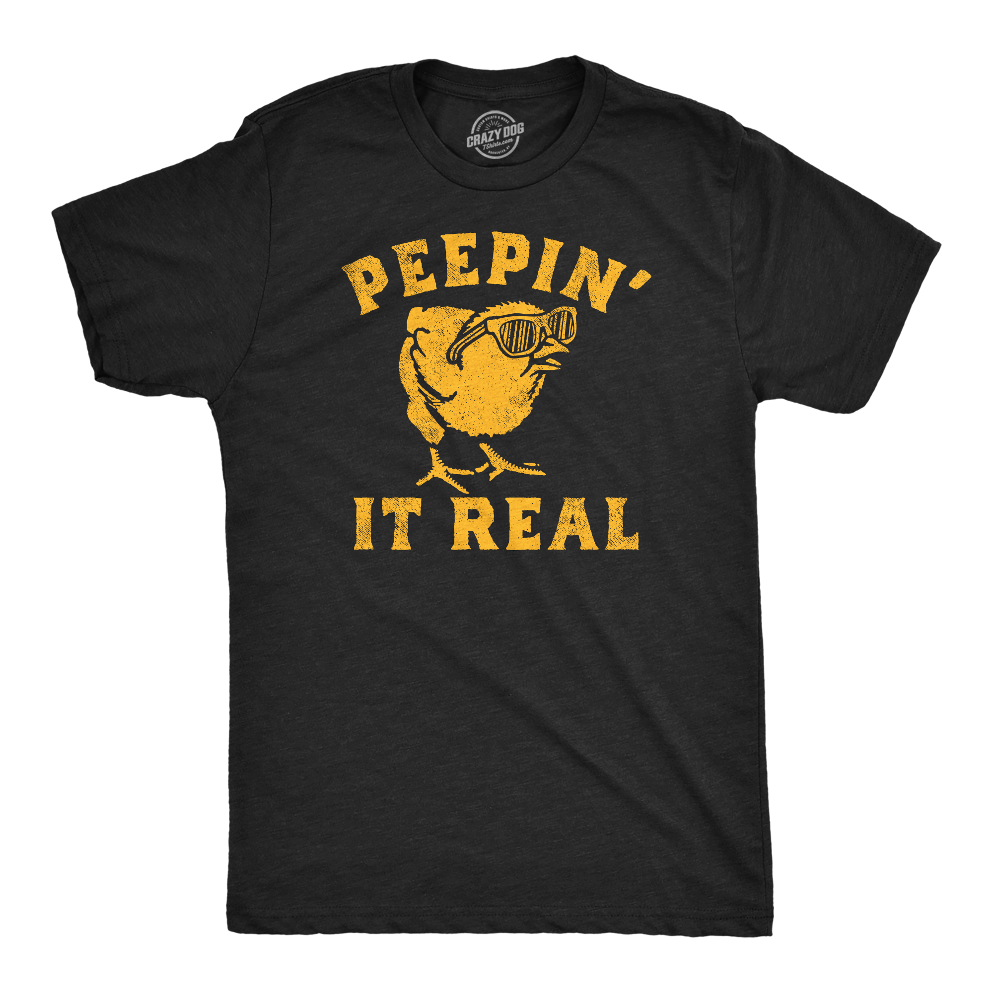 Funny Heather Black - Peepin It Real Peepin It Real Mens T Shirt Nerdy animal Sarcastic Tee