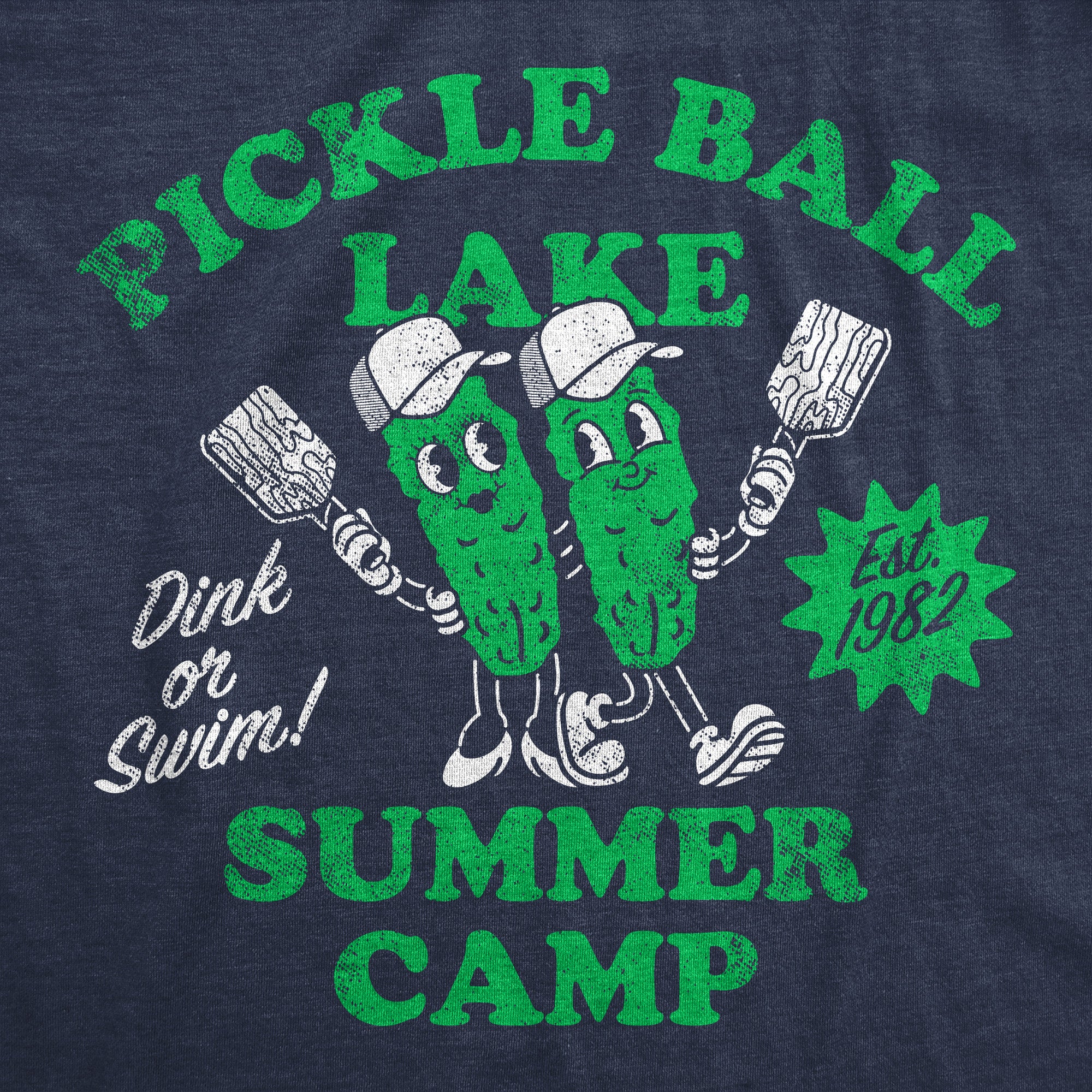Funny Heather Navy - Pickleball Lake Pickleball Lake Summer Camp Womens T Shirt Nerdy Sarcastic Tee