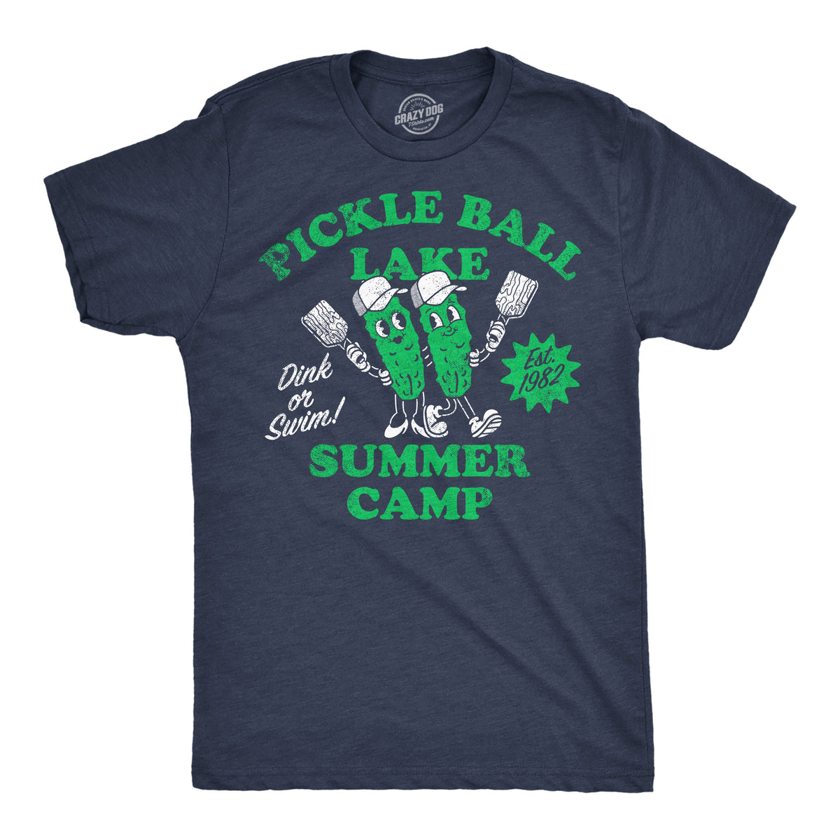 Funny Heather Navy - Pickleball Lake Pickleball Lake Summer Camp Mens T Shirt Nerdy Sarcastic Tee