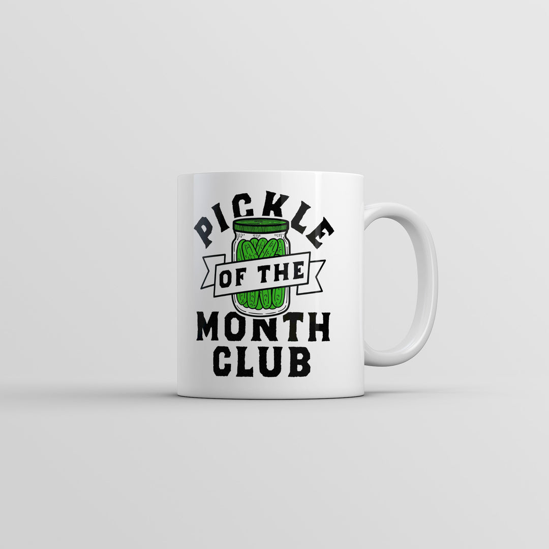 Funny White Pickle Of The Month Club Coffee Mug Nerdy Food sarcastic Tee