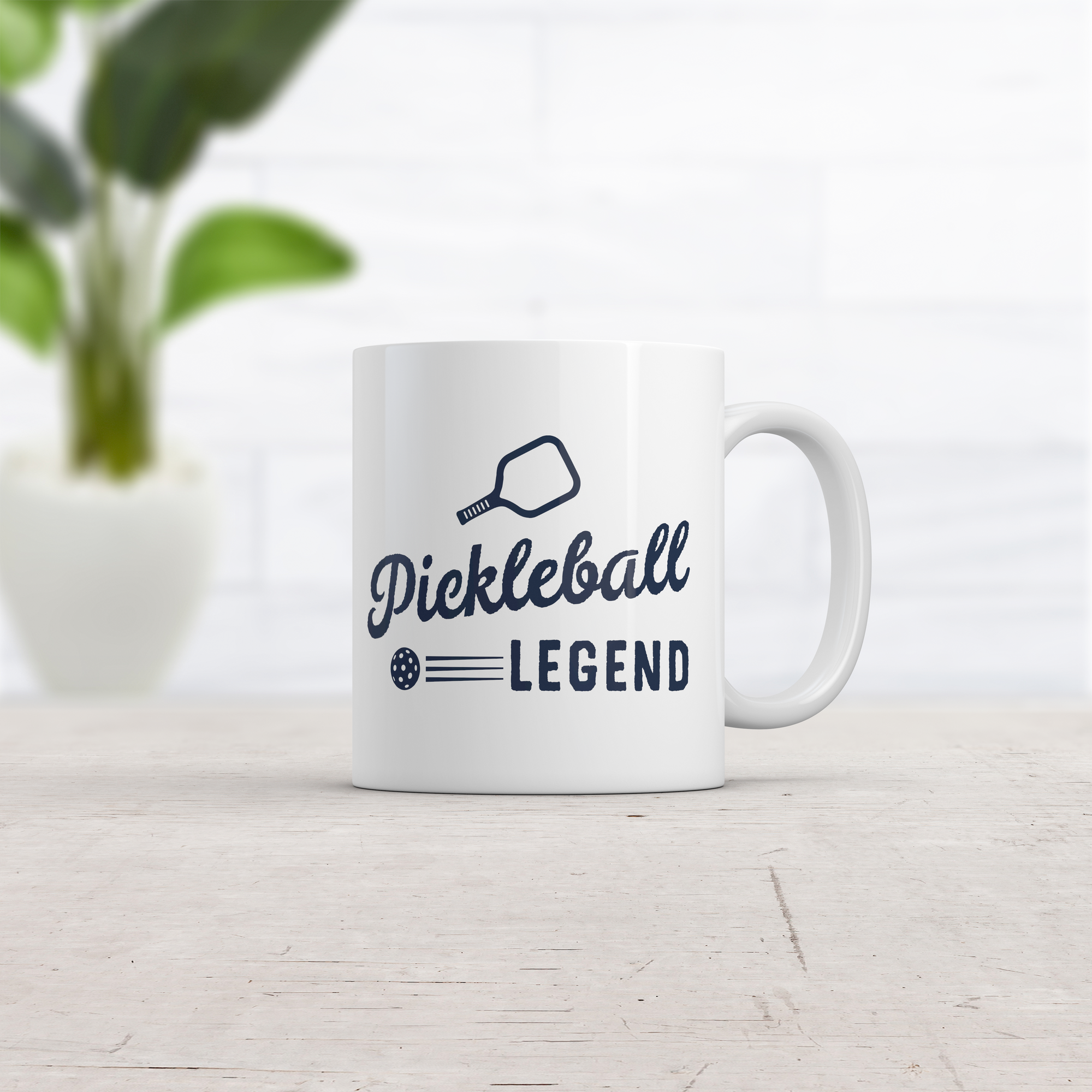 Funny White Pickleball Legend Coffee Mug Nerdy sarcastic Tee