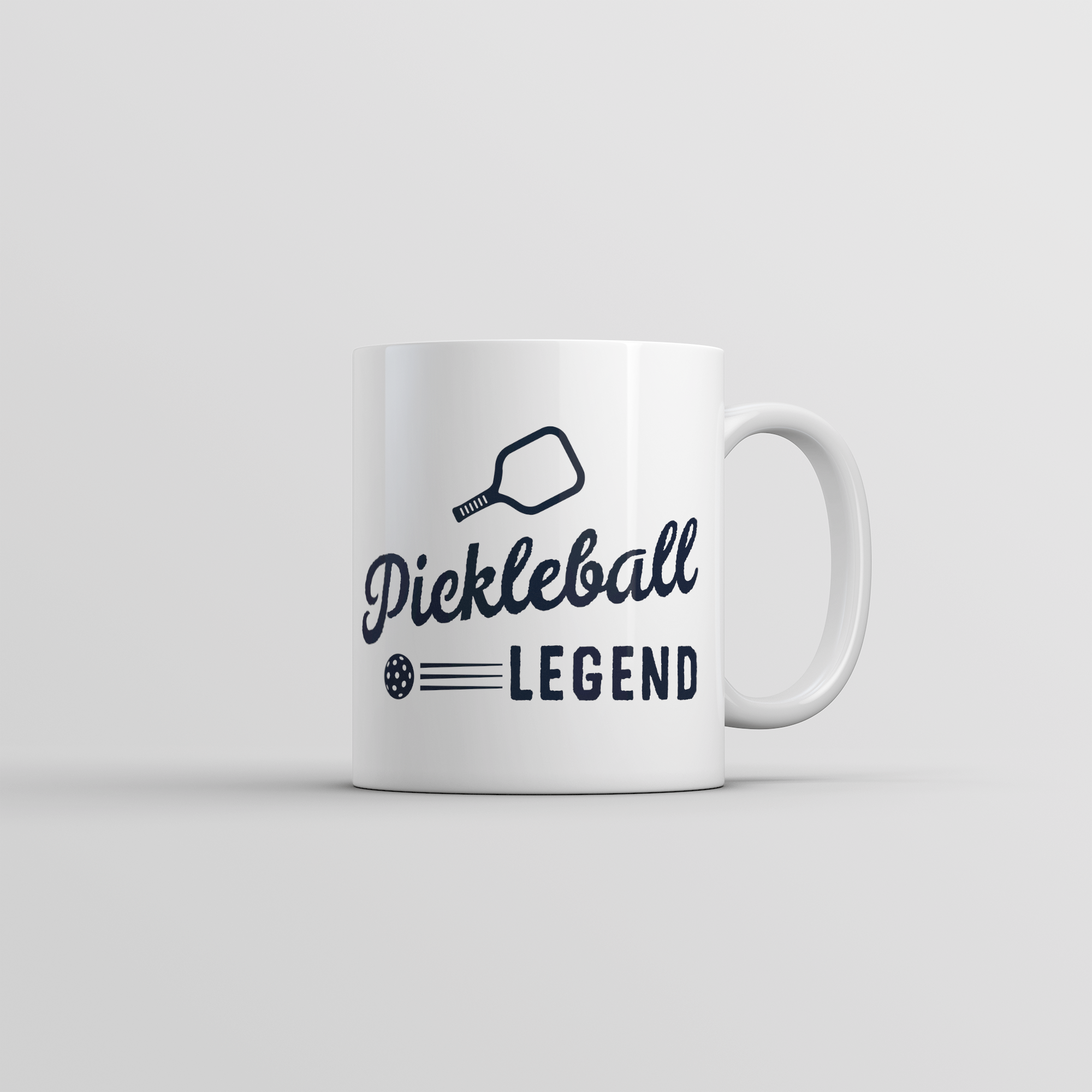 Funny White Pickleball Legend Coffee Mug Nerdy sarcastic Tee