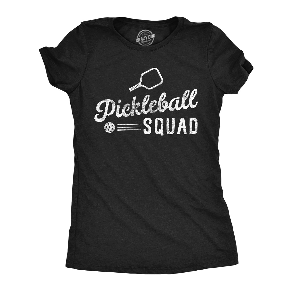 Funny Heather Black - Pickleball Squad Pickleball Squad Womens T Shirt Nerdy Sarcastic Tee