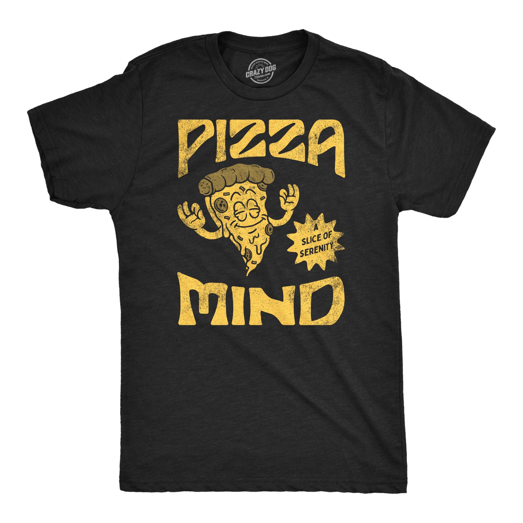 Funny Heather Black - Pizza Mind Pizza Mind Mens T Shirt Nerdy Food sarcastic Tee