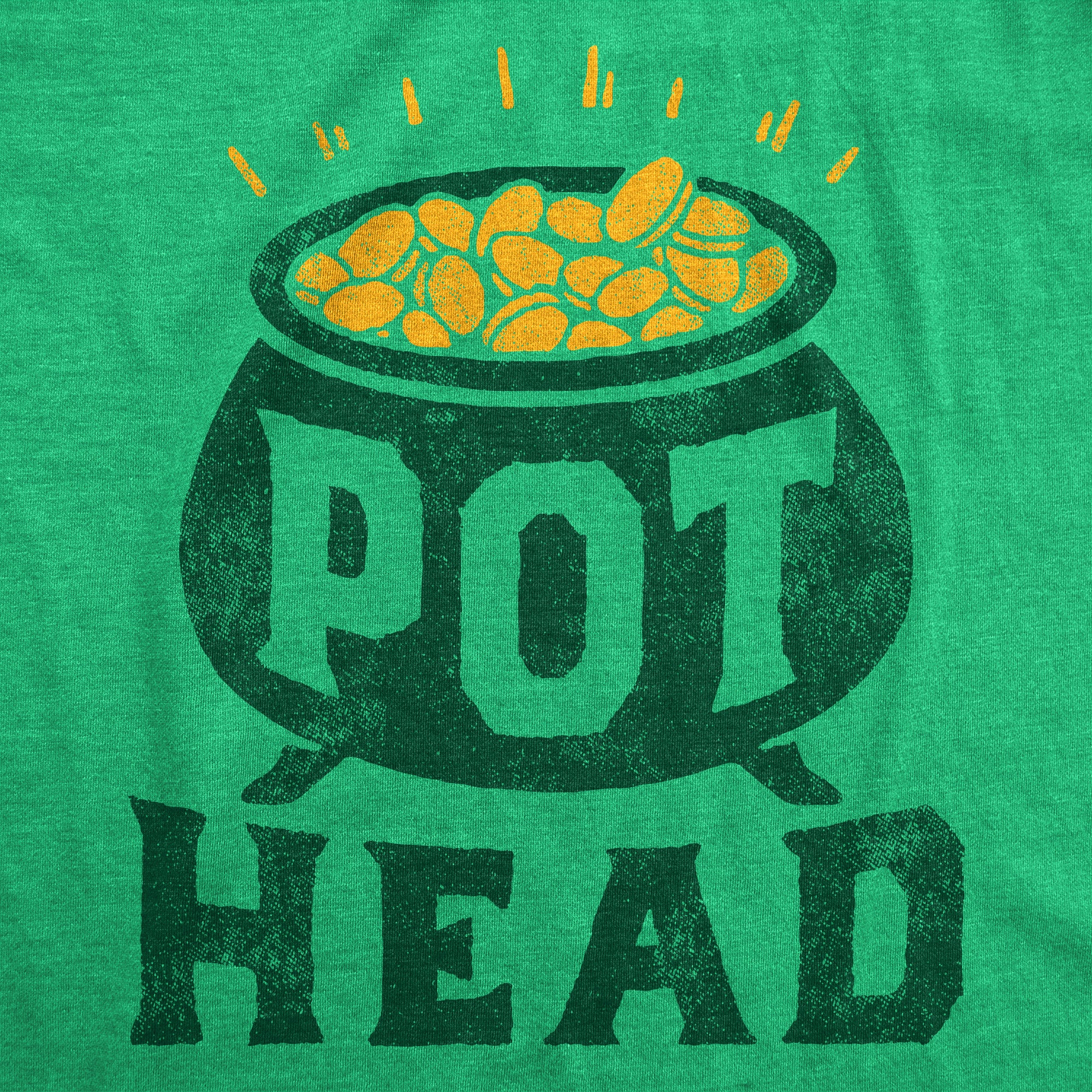 Funny Heather Green - Pot Head Pot Head St Pats Mens T Shirt Nerdy Saint Patrick's Day sarcastic Tee