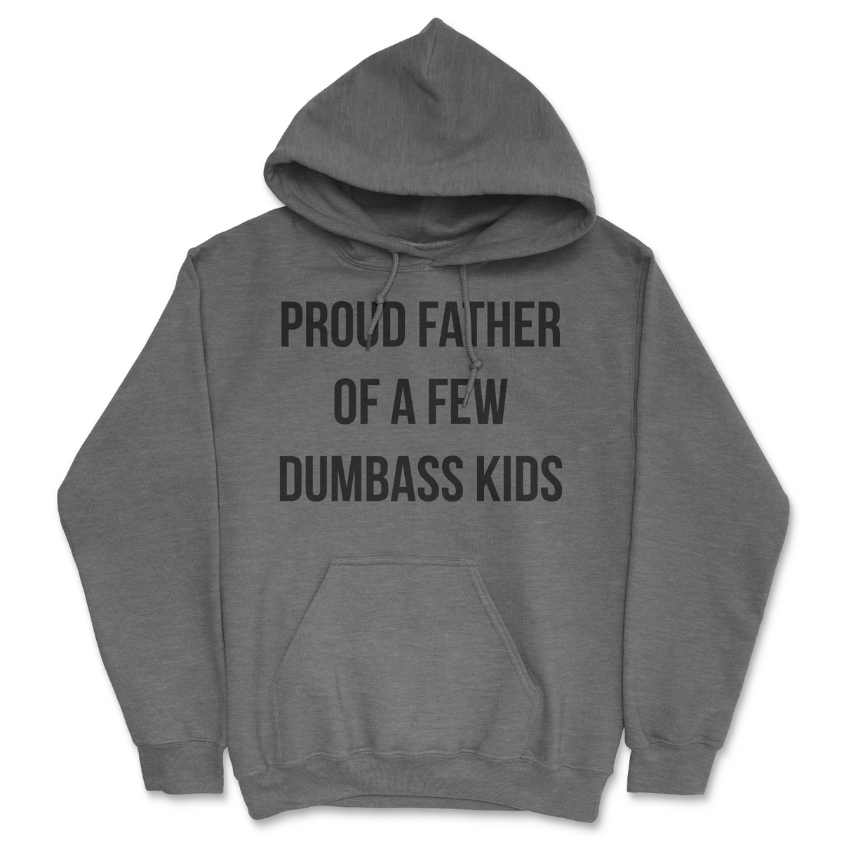 Funny Dark Heather Grey - Proud Father Kids Proud Father Of A Few Dumbass Kids Hoodie Nerdy Father&#39;s Day sarcastic Tee