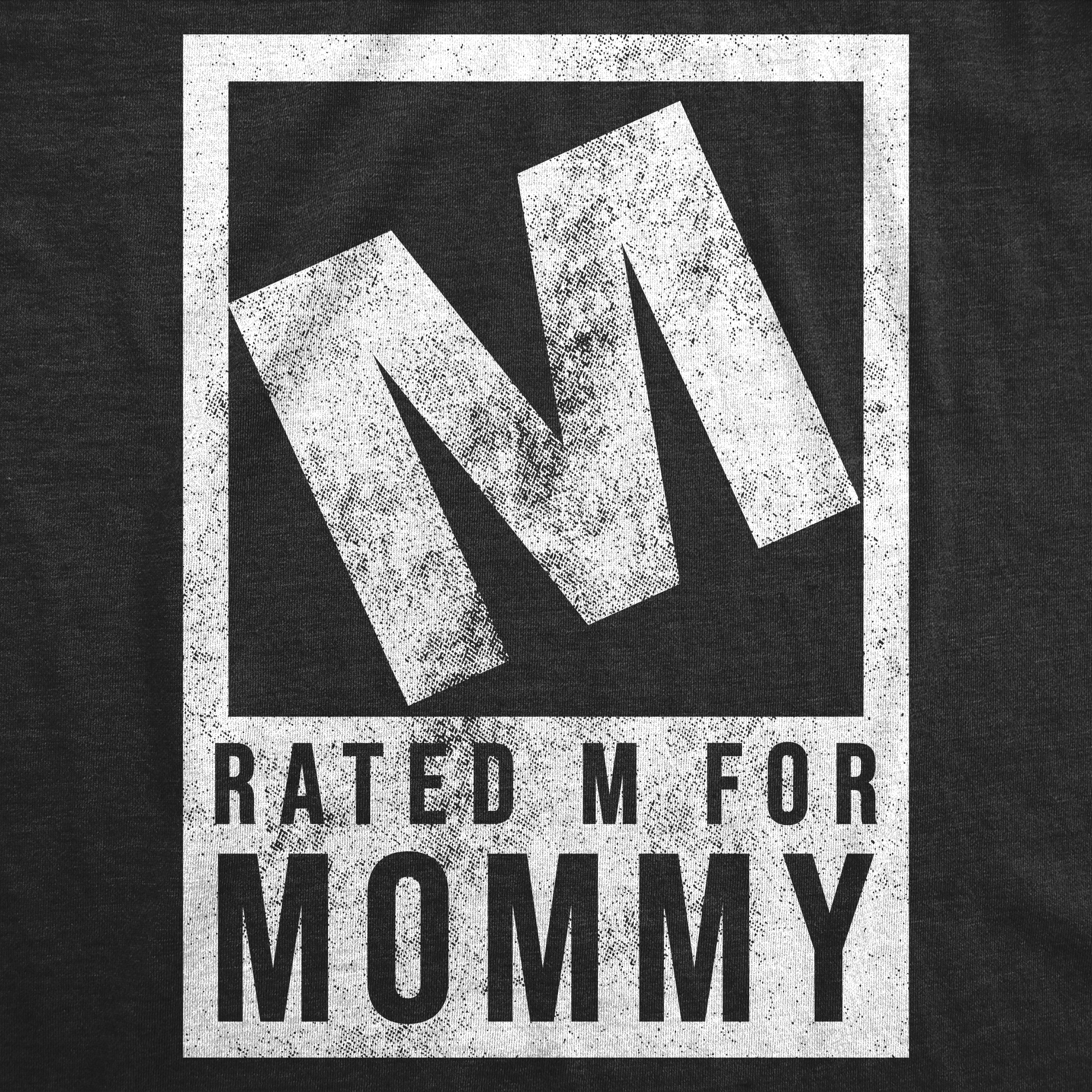 Funny Heather Black - Rated M For Mommy Rated M For Mommy Womens T Shirt Nerdy Mother's Day Video Games sarcastic Tee