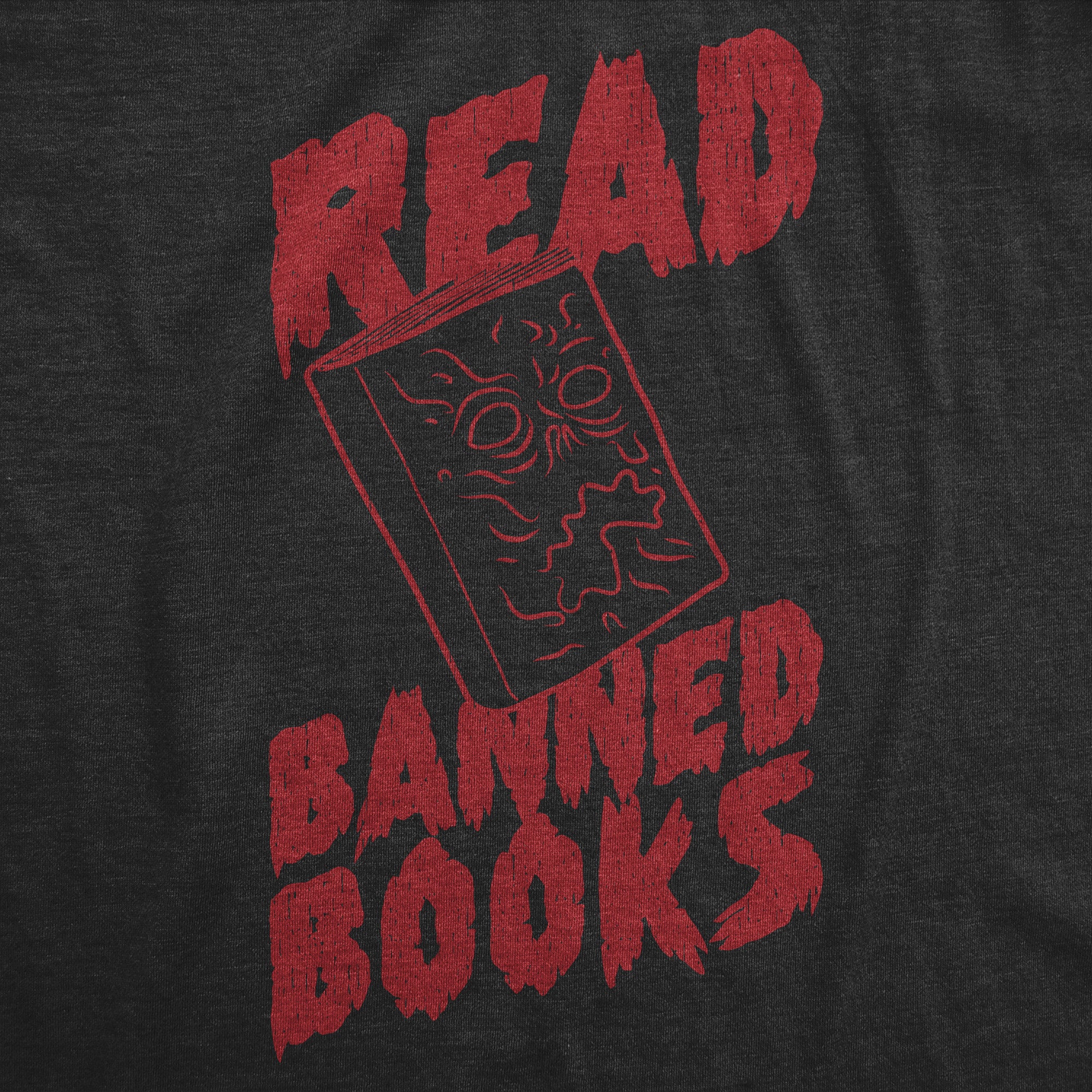 Funny Heather Black - Read Banned Books Read Banned Books Womens T Shirt Nerdy sarcastic Tee