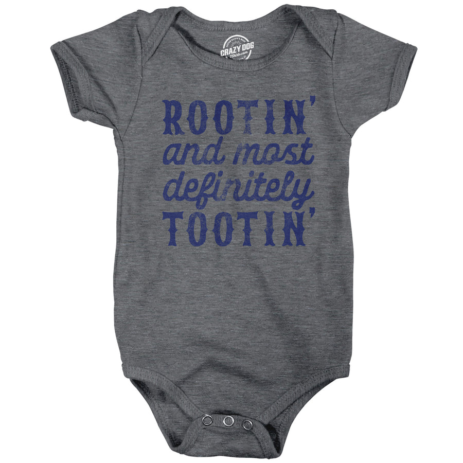 Funny Dark Heather Grey - Rootin Tootin Rootin And Most Definitely Tootin Onesie Nerdy Toilet sarcastic Tee