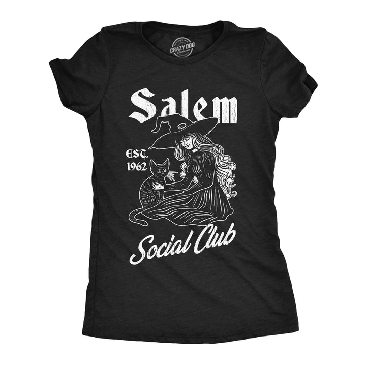 Funny Heather Black - Salem Social Club Salem Social Club Womens T Shirt Nerdy Halloween introvert Tee