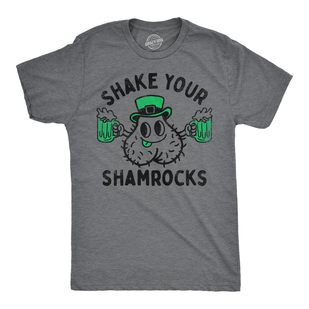 Funny Dark Heather Grey - Shake Your Shamrocks Shake Your Shamrocks Mens T Shirt Nerdy Saint Patrick&#39;s Day sarcastic Tee