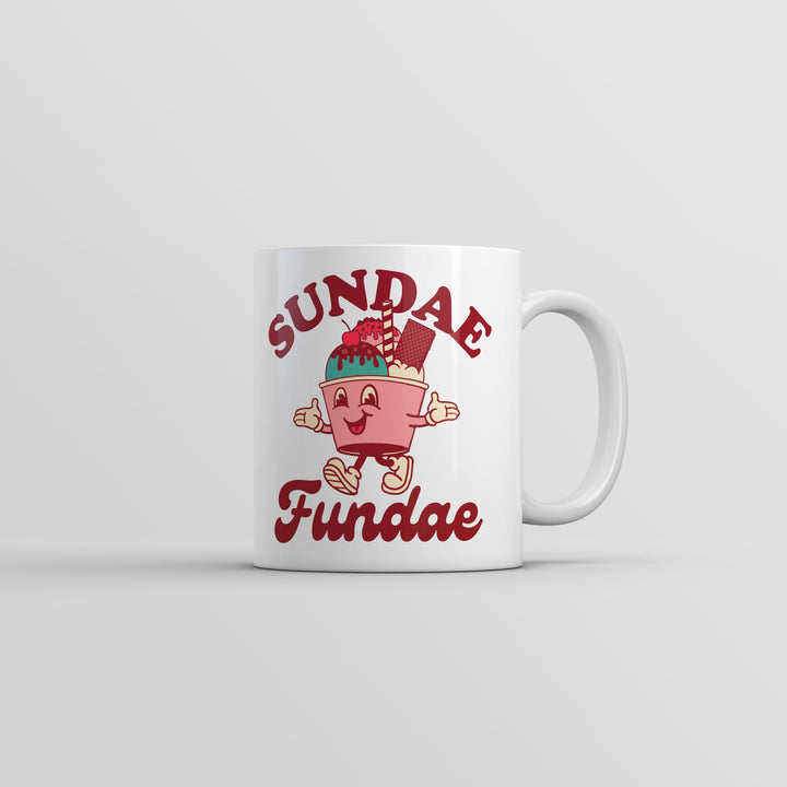 Funny White Sundae Fundae Coffee Mug Nerdy Food sarcastic Tee