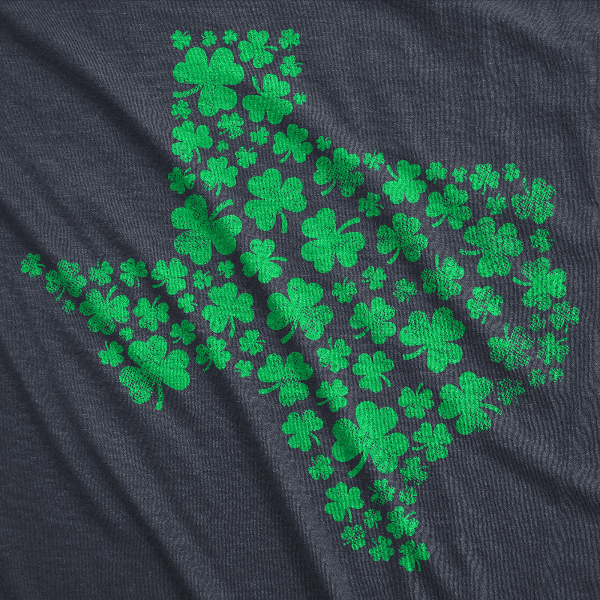 Funny Heather Navy - Texas State Clovers Texas State Clover Mens T Shirt Nerdy Saint Patrick's Day Tee