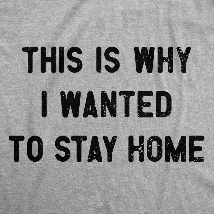 This Is Why I Wanted To Stay Home Women's T Shirt