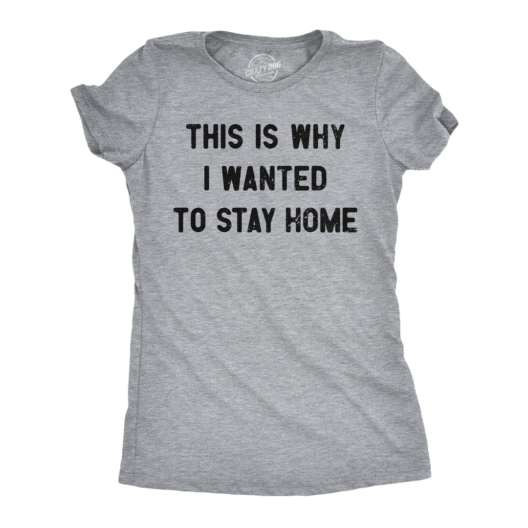 Funny Light Heather Grey - Wanted To Stay Home This Is Why I Wanted To Stay Home Womens T Shirt Nerdy introvert sarcastic Tee