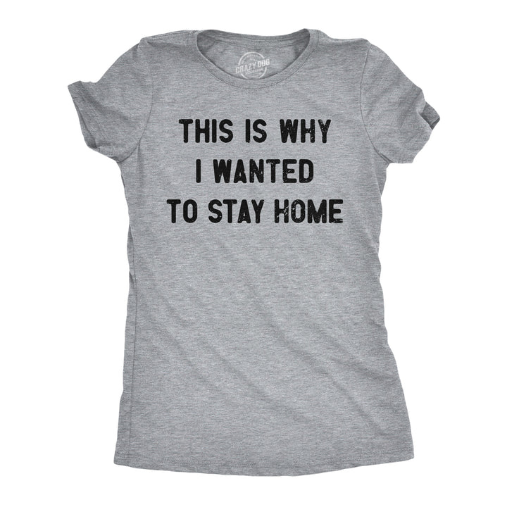 Funny Light Heather Grey - Wanted To Stay Home This Is Why I Wanted To Stay Home Womens T Shirt Nerdy introvert sarcastic Tee