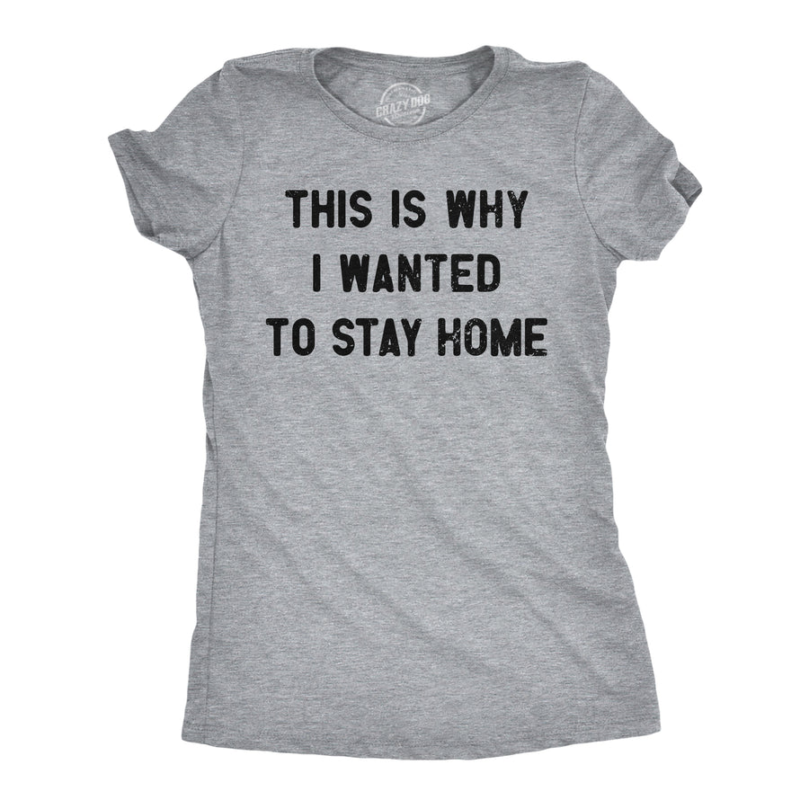 Funny Light Heather Grey - Wanted To Stay Home This Is Why I Wanted To Stay Home Womens T Shirt Nerdy introvert sarcastic Tee