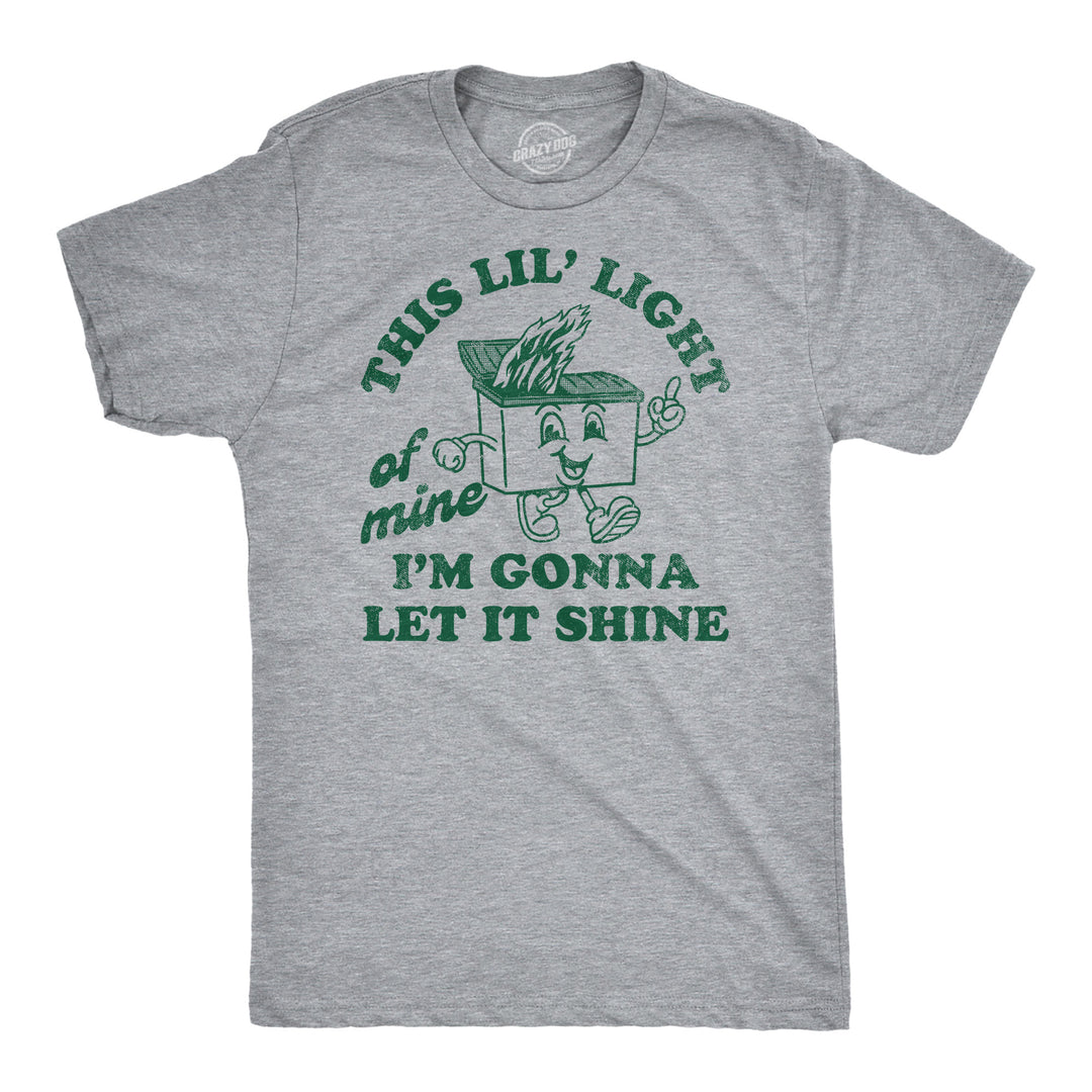 Funny Light Heather Grey - Lil Light Of Mine This Lil Light Of Mine Im Gonna Let It Shine Mens T Shirt Nerdy sarcastic Tee