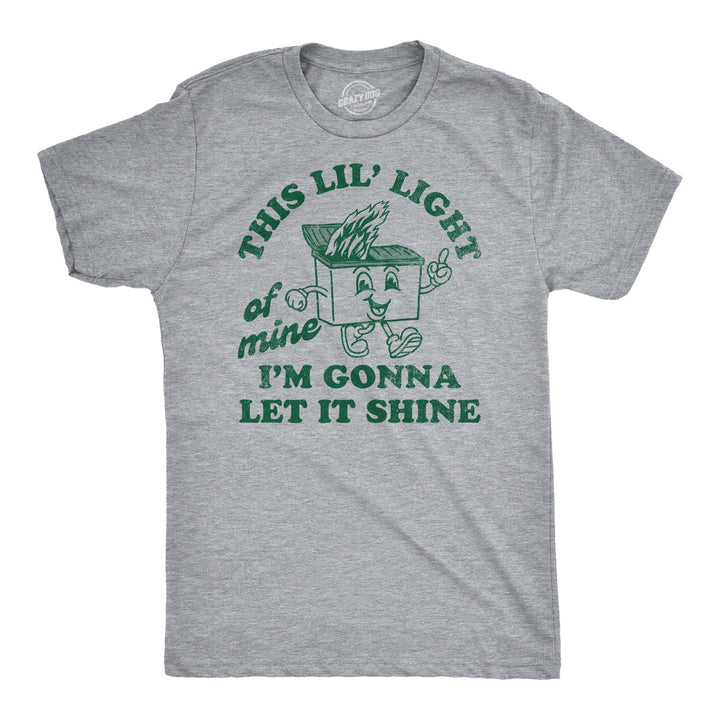 Funny Light Heather Grey - Lil Light Of Mine This Lil Light Of Mine Im Gonna Let It Shine Mens T Shirt Nerdy sarcastic Tee