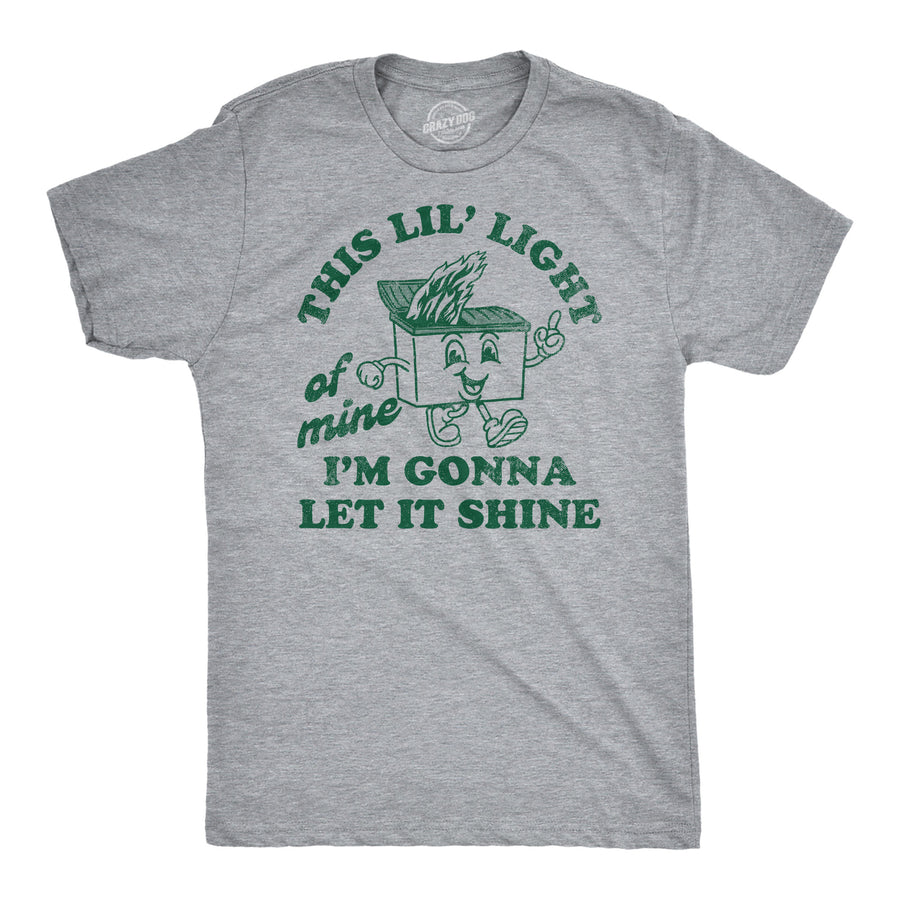 Funny Light Heather Grey - Lil Light Of Mine This Lil Light Of Mine Im Gonna Let It Shine Mens T Shirt Nerdy sarcastic Tee