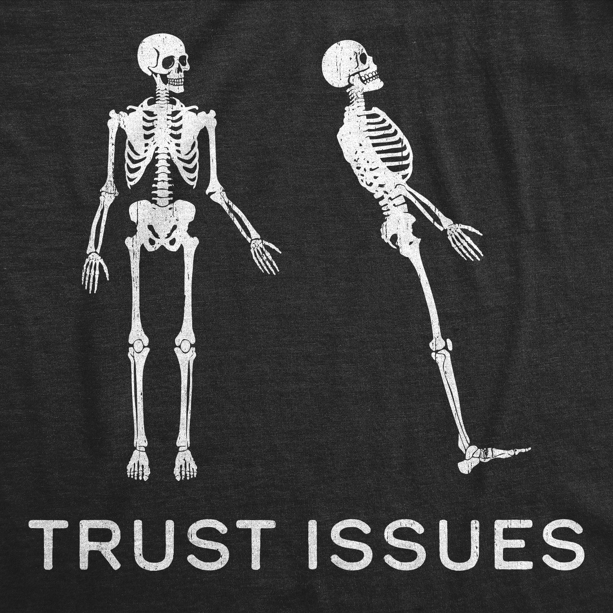 Funny Heather Black - Trust Issues Trust Issues Womens T Shirt Nerdy sarcastic Tee