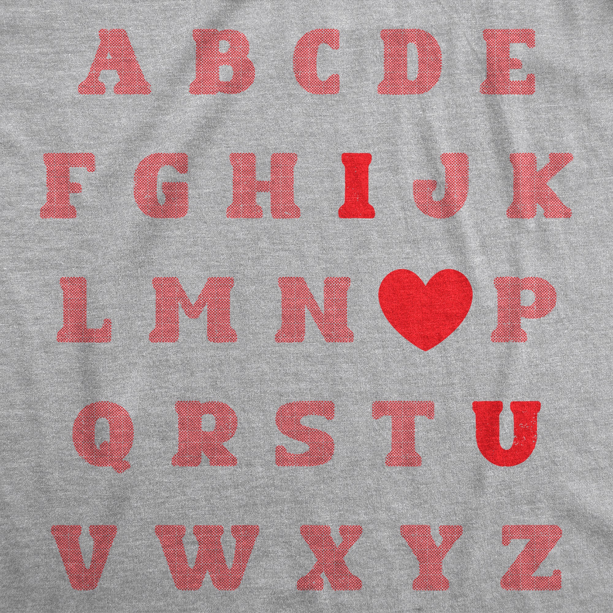 Funny Light Heather Grey - Valentine Alphabet Valentine Alphabet Mens T Shirt Nerdy Valentine's Day Sarcastic Tee