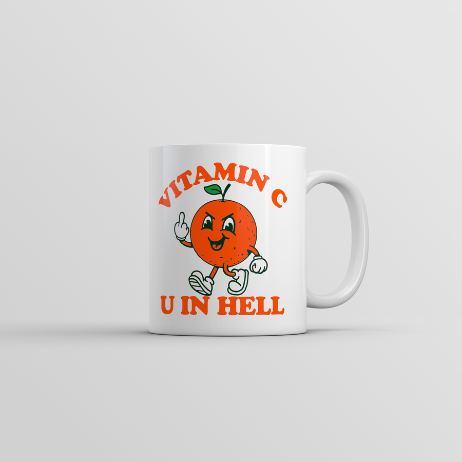 Funny White Vitamin C U In Hell Coffee Mug Nerdy Food sarcastic Tee