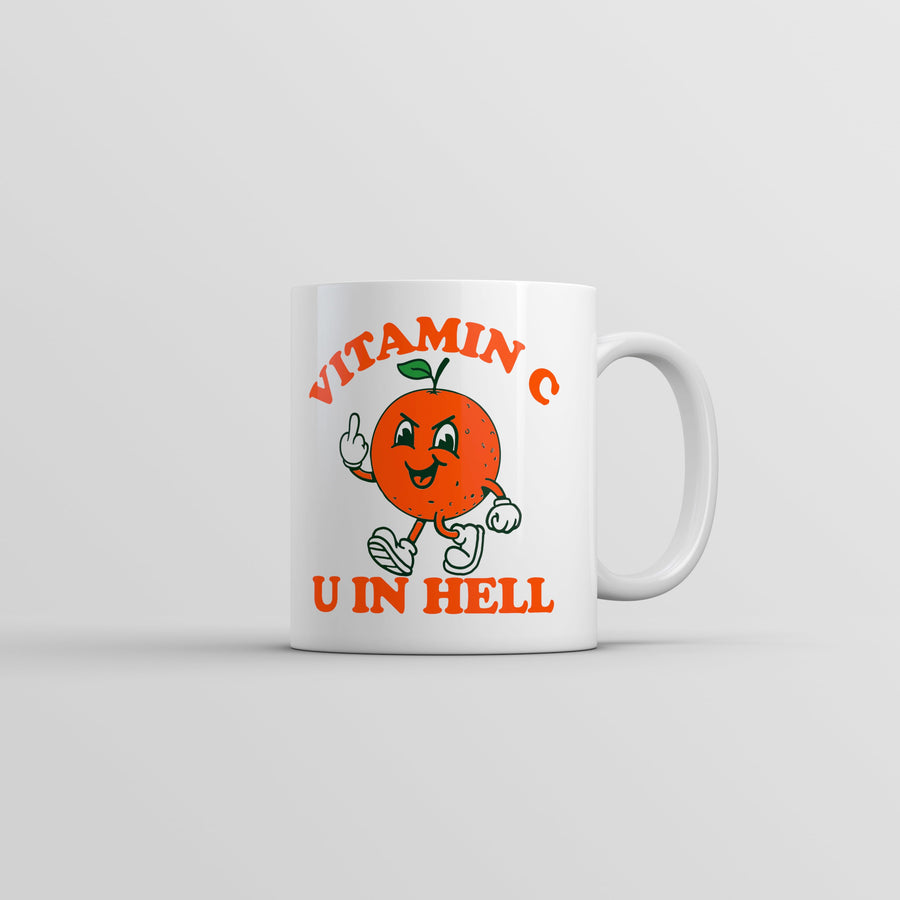 Funny White Vitamin C U In Hell Coffee Mug Nerdy Food sarcastic Tee