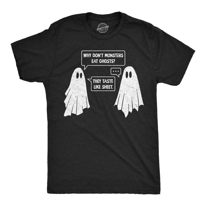 Funny Heather Black - Ghosts Joke Ghost Joke Mens T Shirt Nerdy Halloween sarcastic Tee
