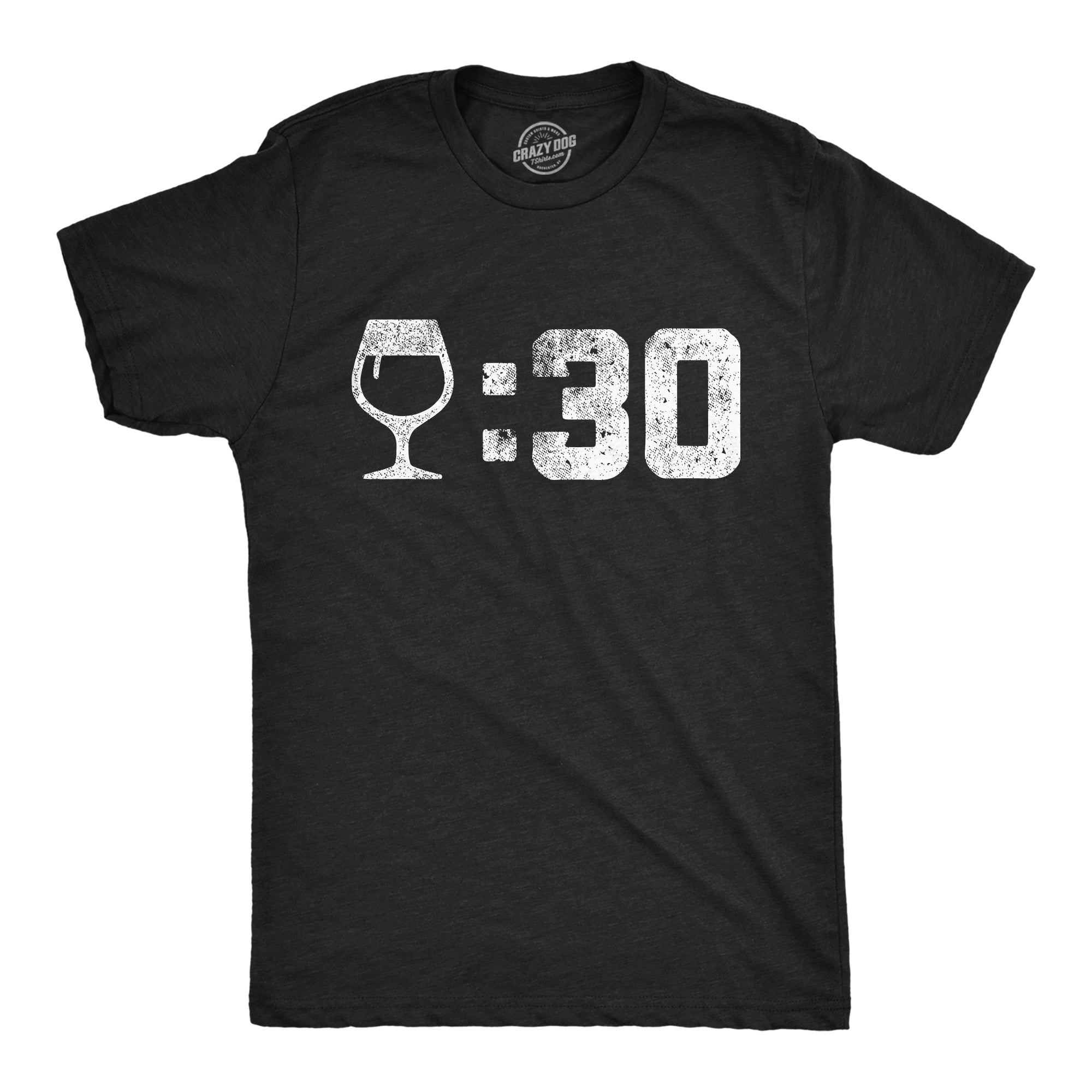 Funny Heather Black - Wine30 Wine30 Mens T Shirt Nerdy Wine Drinking Tee
