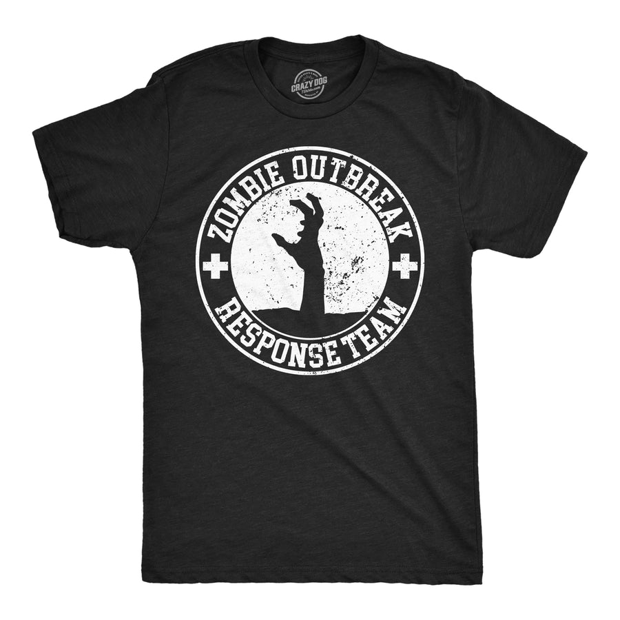 Funny Heather Black - Zombie Outbreak Response Team Zombie Outbreak Response Team Mens T Shirt Nerdy zombie sarcastic Tee