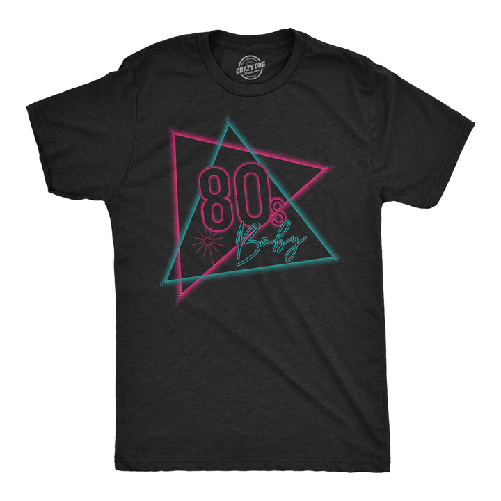 Funny Heather Black - 80s Baby 80s Baby Mens T Shirt Nerdy retro Tee